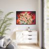 Lilies Salmon Lirios Flowers Framed Canvas