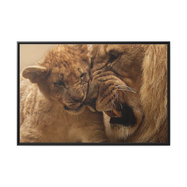 88289-71.jpg Lion Family Framed Canvas