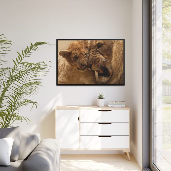 88289-73.jpg Lion Family Framed Canvas