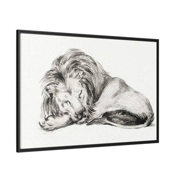 88289-75.jpg Lying Lion by Jean Bernard Framed Canvas