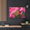 88289-754.jpg Butterfly on Pink Flower Framed Canvas