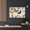 Butterfly Vintage Collage Sky Framed Canvas