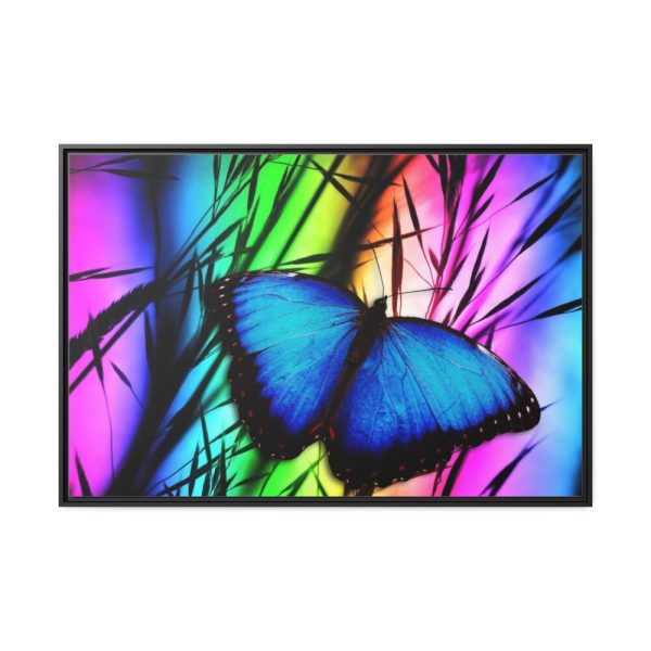 88289-776.jpg Butterfly Blue Insect Framed Canvas