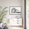 88289-78.jpg Lying Lion by Jean Bernard Framed Canvas