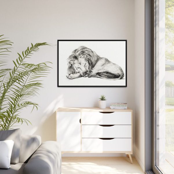 88289-78.jpg Lying Lion by Jean Bernard Framed Canvas