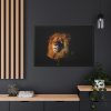 Glowing Lion Framed Canvas