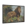 A Lion Walking by Géza Vastagh Famed Canvas