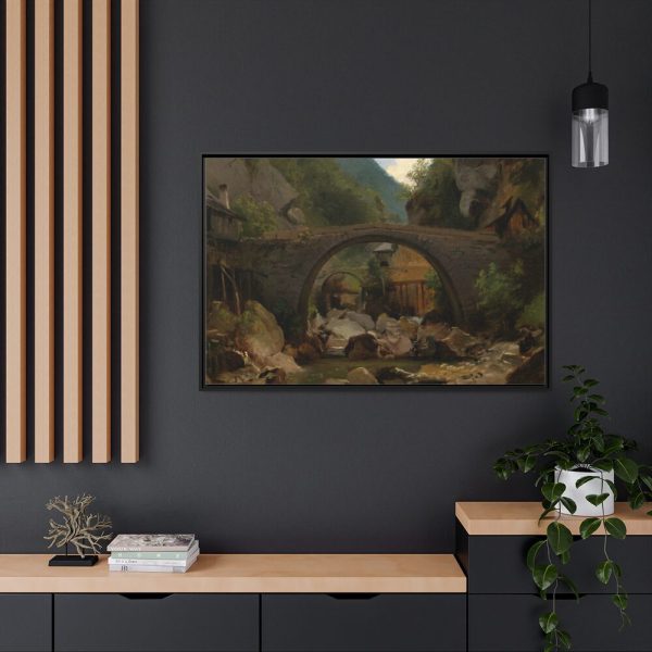 88289-9.jpg Mountain Stream in the Auvergne by Théodore Rousseau Framed Canvas