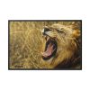 Lion Roar Wild Life Framed Canvas