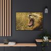 Lion Roar Wild Life Framed Canvas