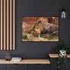 Lion South Africa Framed Canvas