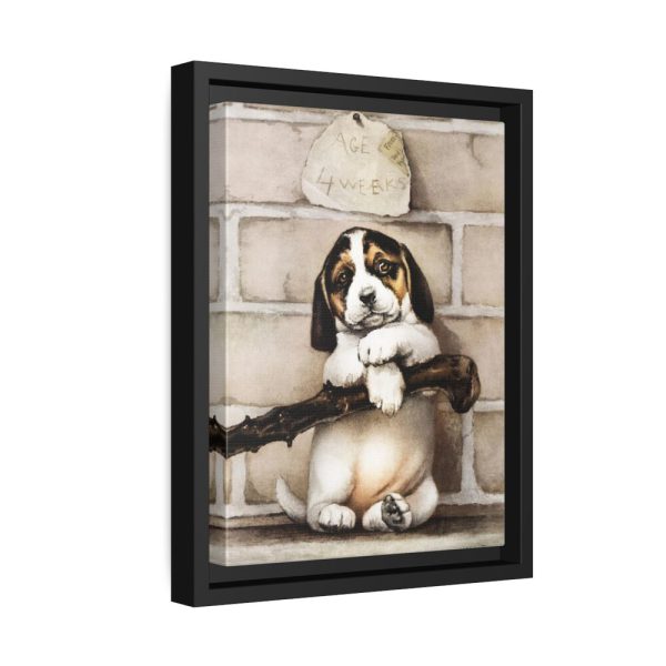 88290-1.jpg Puppy by L. Prang & Co Framed Canvas