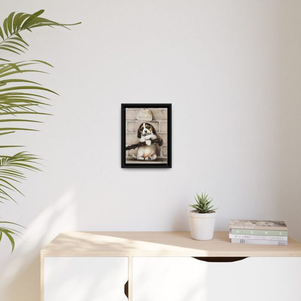 88290-3.jpg Puppy by L. Prang & Co Framed Canvas