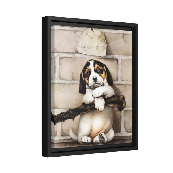 88291-1.jpg Puppy by L. Prang & Co Framed Canvas