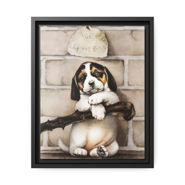 88291.jpg Puppy by L. Prang & Co Framed Canvas