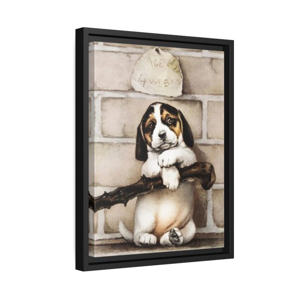 88292-1.jpg Puppy by L. Prang & Co Framed Canvas