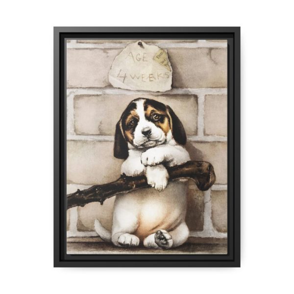 88292.jpg Puppy by L. Prang & Co Framed Canvas