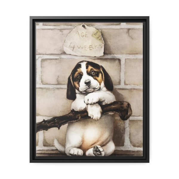88293.jpg Puppy by L. Prang & Co Framed Canvas