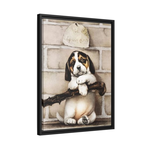 88294-1.jpg Puppy by L. Prang & Co Framed Canvas