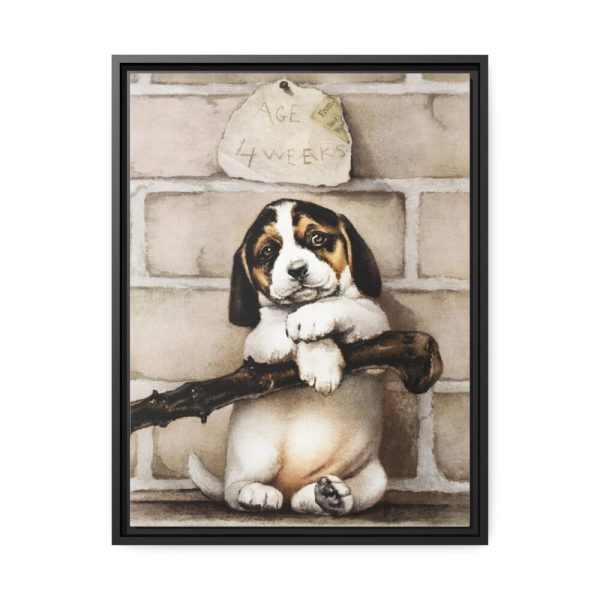 88294.jpg Puppy by L. Prang & Co Framed Canvas