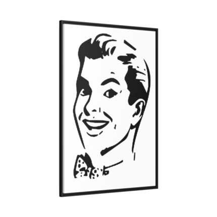 Man in Line Art Framed Canvas