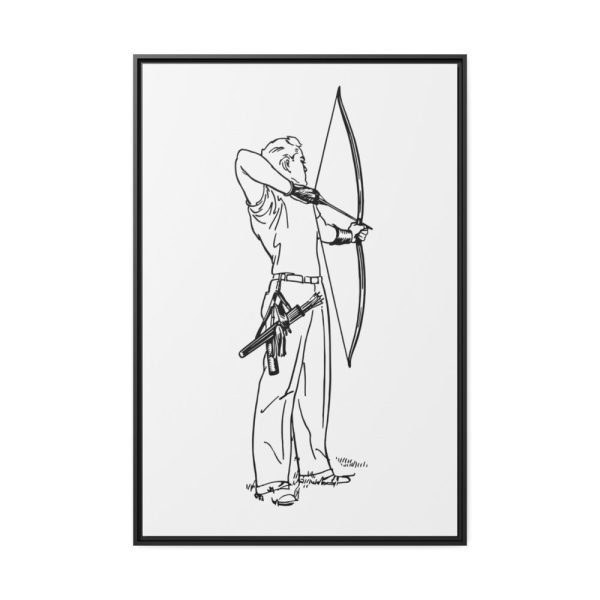 88299-181.jpg Male Archer Aiming Framed Canvas