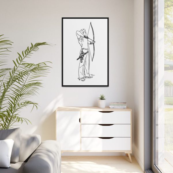88299-183.jpg Male Archer Aiming Framed Canvas
