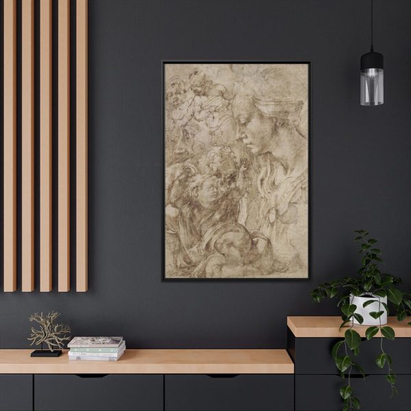 88299-204.jpg Studies for Holy Family by Michelangelo Buonarroti Framed Canvas