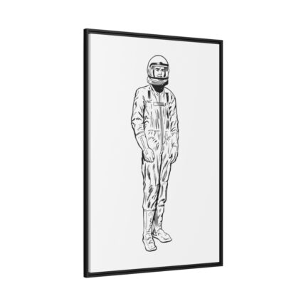 Astronaut in Space Suit Framed Canvas