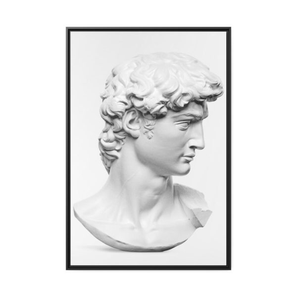 88299-226.jpg David statue's head by Michelangelo Buonarroti Framed Canvas