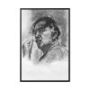 Black and White Portrait by Salvador Dali Framed Canvas
