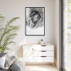 Black and White Portrait by Salvador Dali Framed Canvas