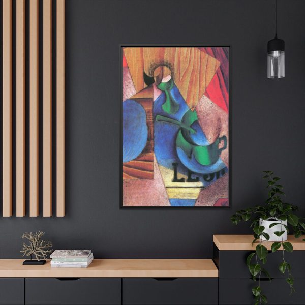 88299-274.jpg Glass, Cup and Newspaper by Huan Gris Framed Canvas