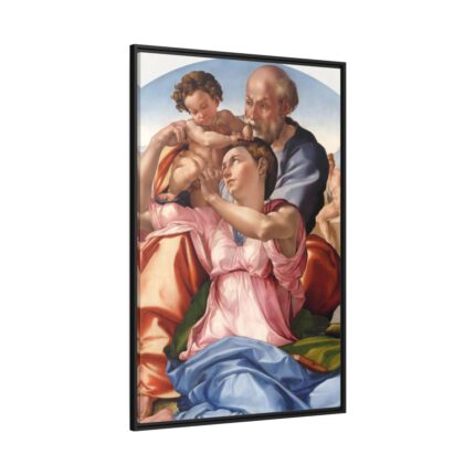 Doni Tondo by Michelangelo Buonarroti Framed Canvas