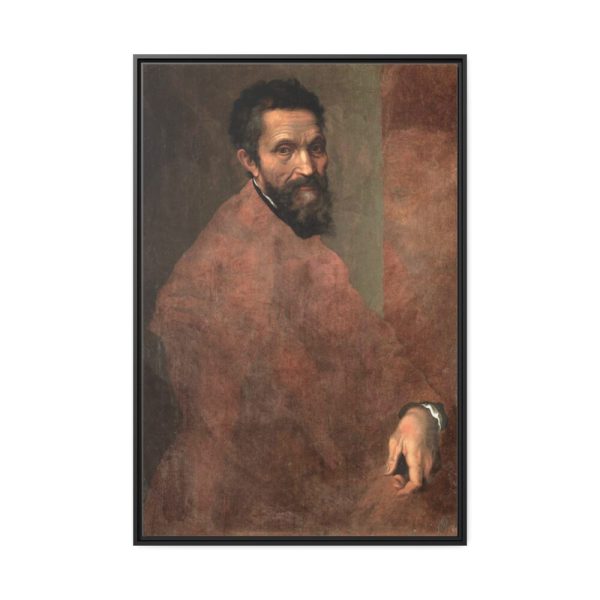 Portrait of Michelangelo Buonarroti Framed Canvas