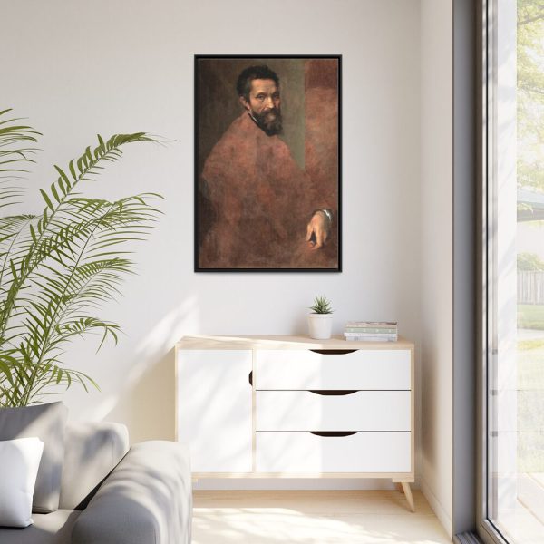 Portrait of Michelangelo Buonarroti Framed Canvas