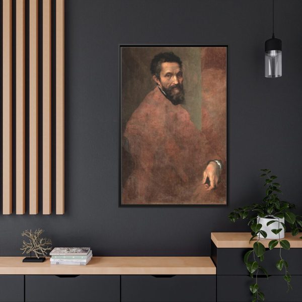 Portrait of Michelangelo Buonarroti Framed Canvas