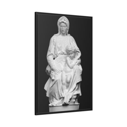 Mary Seated with Child by Michelangelo Buonarroti Framed Canvas