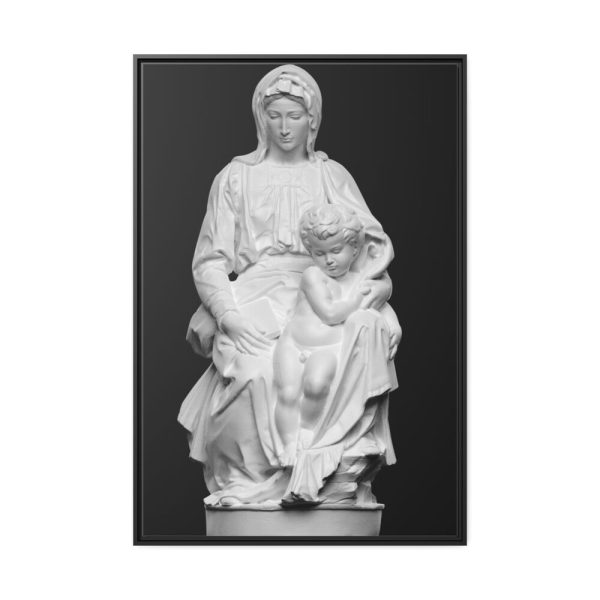 Mary Seated with Child by Michelangelo Buonarroti Framed Canvas