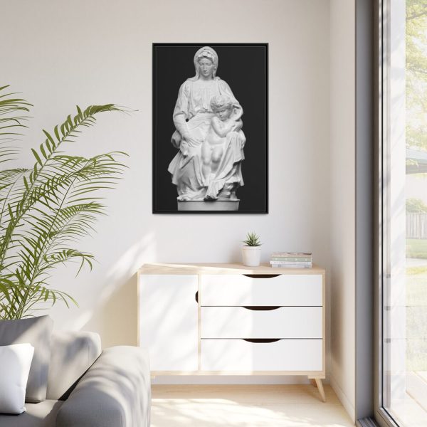 Mary Seated with Child by Michelangelo Buonarroti Framed Canvas