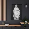 Mary Seated with Child by Michelangelo Buonarroti Framed Canvas