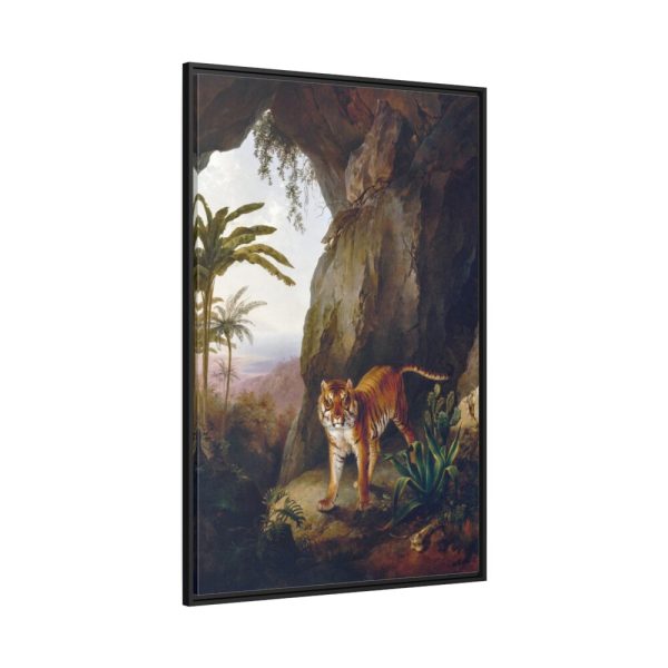 88299-340.jpg Tiger in a Cave by Jacques by Laurent Agasse Framed Canvas