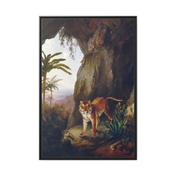 88299-341.jpg Tiger in a Cave by Jacques by Laurent Agasse Framed Canvas