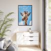88299-348.jpg An Up-Close Look at a Giraffe at the Gladys Porter Zoo Framed Canvas
