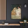 Lady and the Tiger by Frederick Stuart Church Framed Canvas