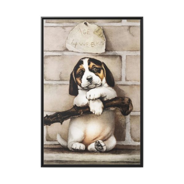 88299-36.jpg Puppy by L. Prang & Co Framed Canvas