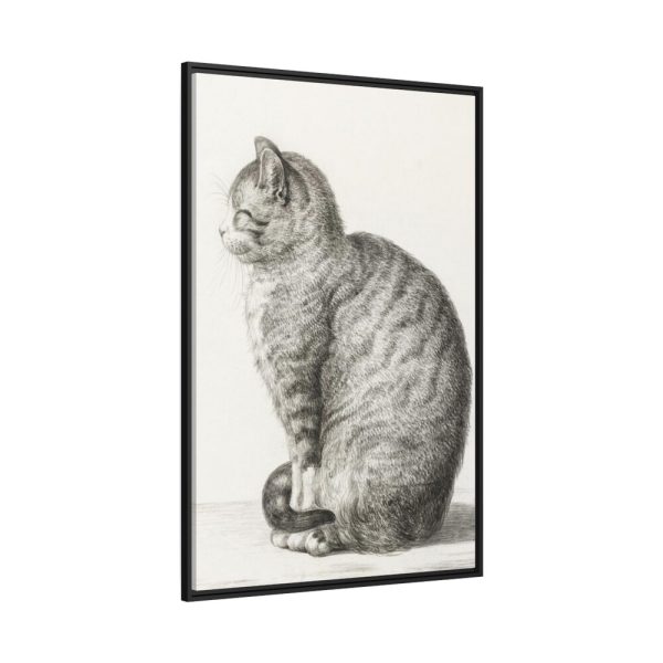 Sitting cat by Jean Bernard  Framed Canvas