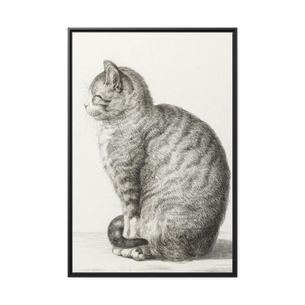 Sitting cat by Jean Bernard  Framed Canvas
