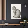 Sitting cat by Jean Bernard  Framed Canvas