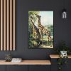 Giraffe from Johnson's Household Book of Nature by John Karst Framed Canvas